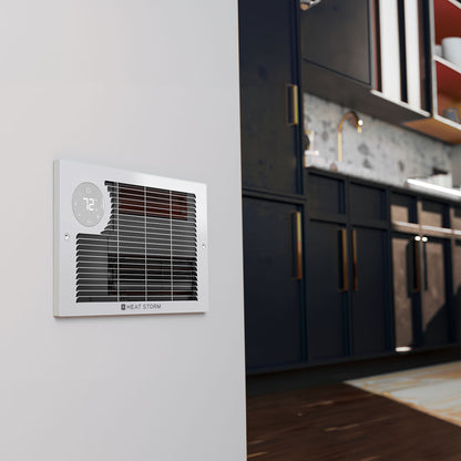 In wall heater installed image